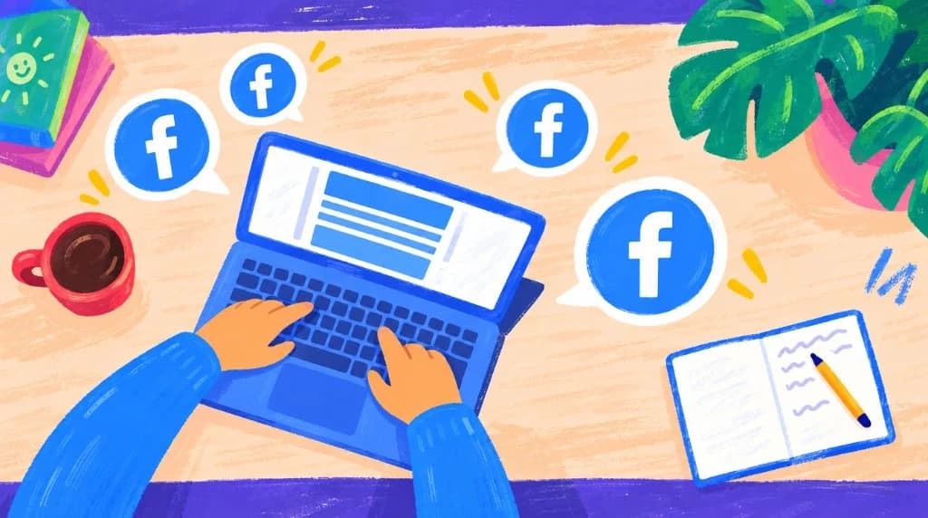 Nauczyciel korzystający z laptopa podczas rozmowy w grupie na Facebooku