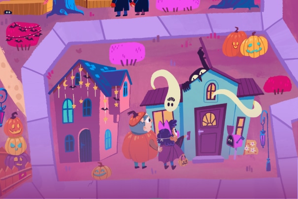 Spookyland. When something seems frightening.